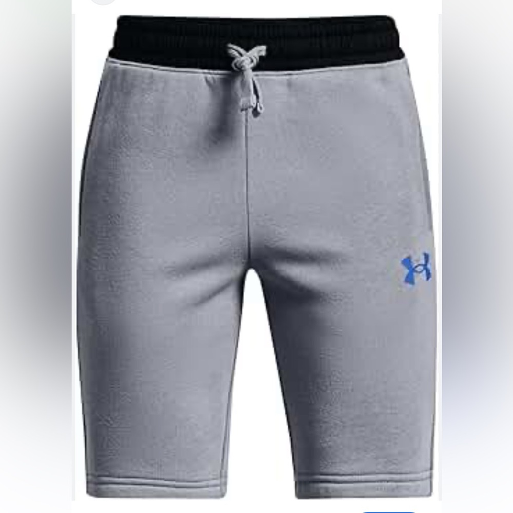 NWOT Under Armour Boy’s Rival Fleece Athletic Shorts Gray youth Large cotton